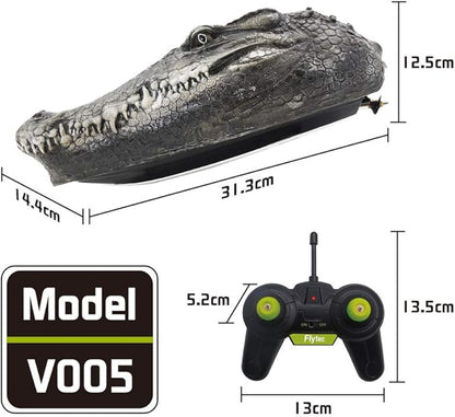 GoolRC Flytec V005 RC Boat 2.4G Remote Control Electric Racing Boat for Pools with Simulation Crocodile Head Spoof Toy