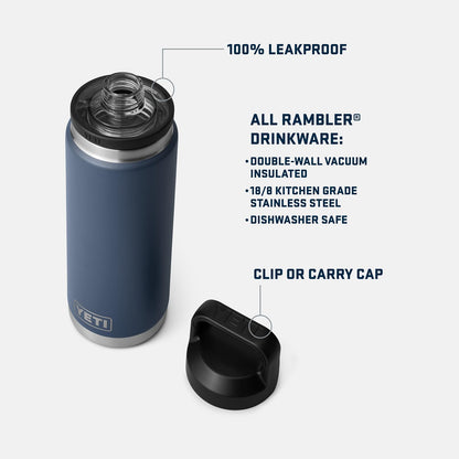 YETI Rambler 26 oz Cape Taupe Chug Cap Bottle and 16 oz Black Food Jar, Leakproof, Vacuum Insulated with YETI Ranchero 27L Backpack, All-Day Utility Pack, Cape Taupe