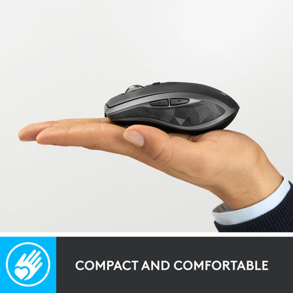 Logitech MX Anywhere 3S Compact Wireless Mouse, Fast Scrolling, 8K DPI Any-Surface Tracking, Quiet Clicks, Programmable Buttons, USB C, Bluetooth, Windows PC, Linux, Chrome, Mac - Rose
