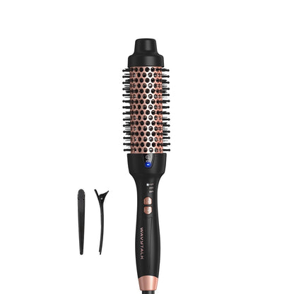 Wavytalk Updated Version Thermal Brush, 1.5 Inch Negative Ion Blowout Express Thermal Round Brush Creates Salon-Quality Blowouts, lonic Frizz Reduction Makes Hair Shinier & Smoother (Millennial Pink)