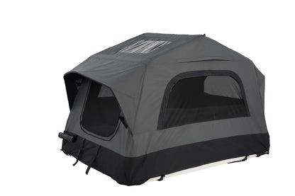 GDFStudio Inflatable Roof Top Tent for SUV Truck Car, 2 Person Rooftop Camping Tent with Air Beam Structure, Panoramic Skylight, Telescoping Ladder & Quick Setup, Outdoor Waterproof Travel Tent, Gray