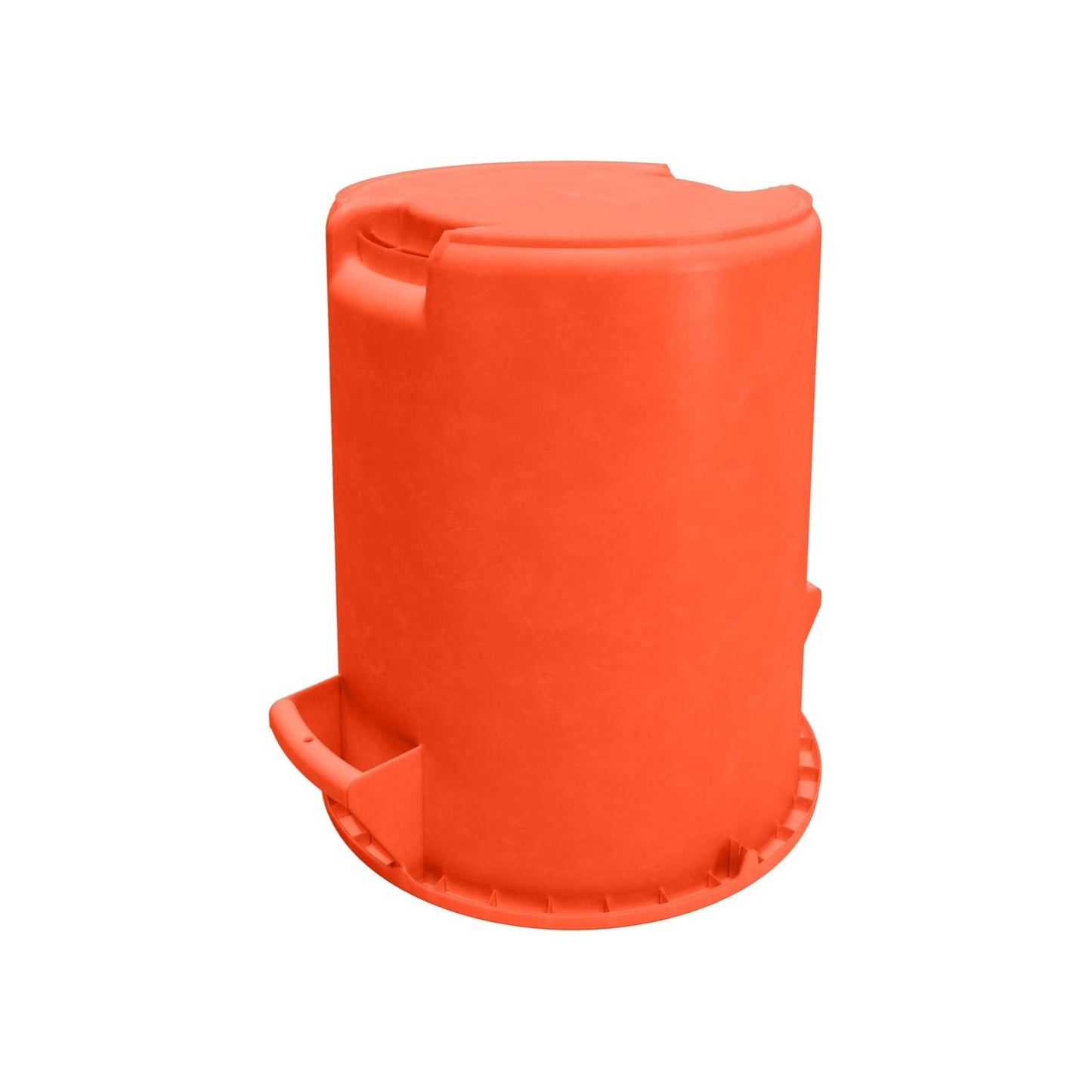 SPARTA Bronco Waste Container Trash Container, Round Trash Bin for Disposal, 10 Gallons, Orange, (Pack of 6)