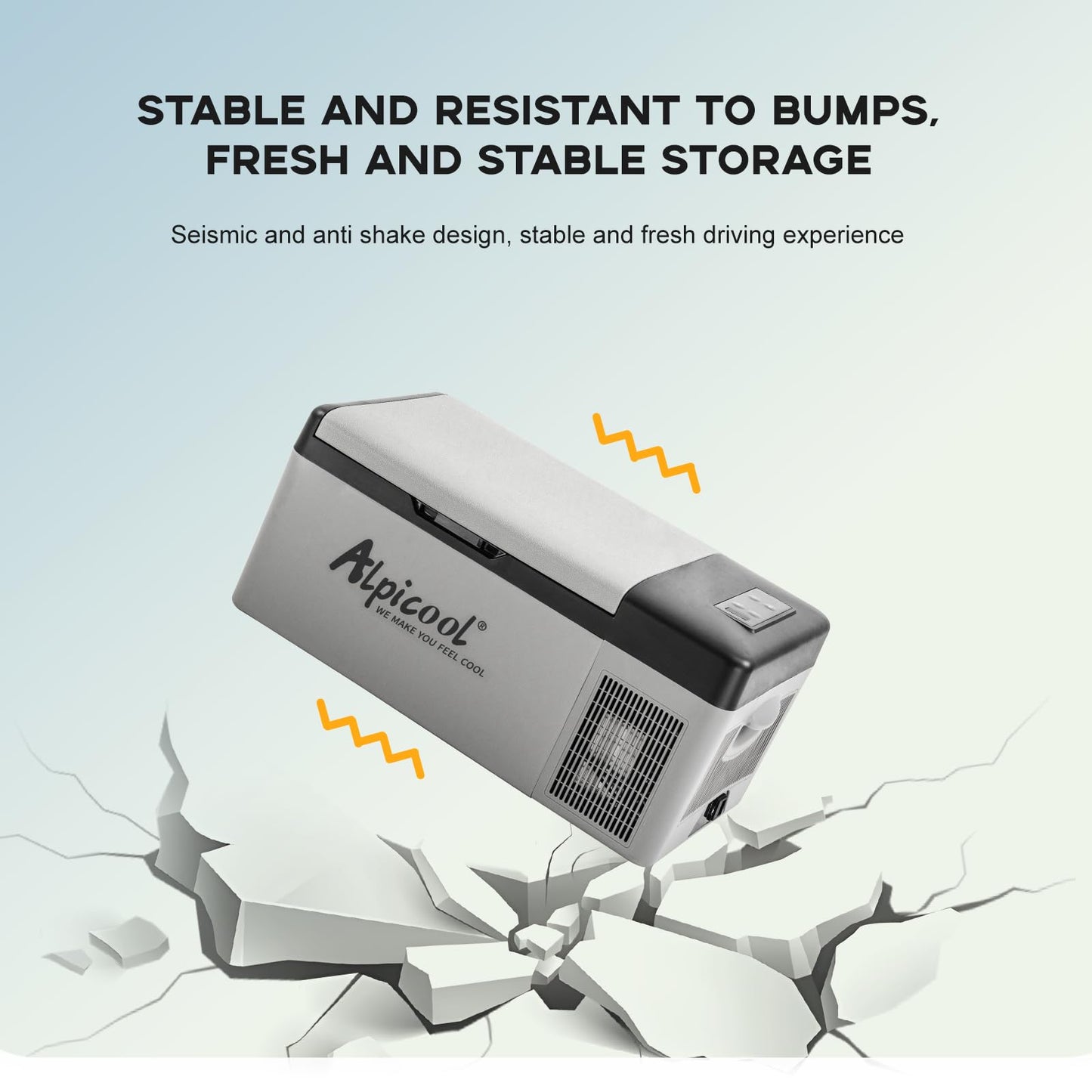 Alpicool C15 Portable Car Freezer,12 Volt Refrigerator, 16 Quart (15 Liter) Fast Cooling 12V Car Fridge -4℉~68℉, Car Cooler, 12/24V DC and 100-240V AC for Outdoor, Camping, RV, Truck, Boat