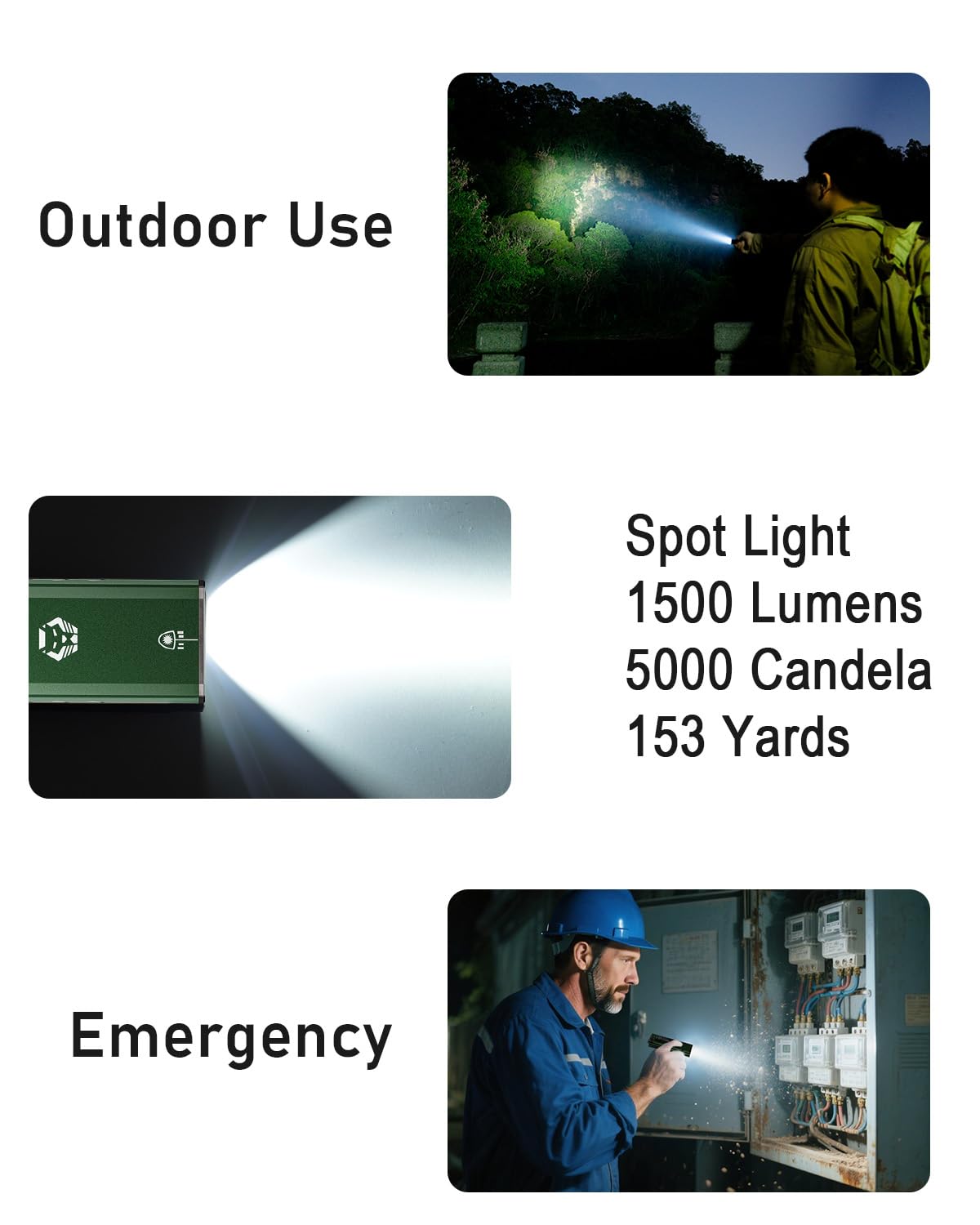 RovyVon E60 Flat EDC Flashlight 1500 Lumen Compact Pocket Light USB C Rechargeable with UV Red White Sidelight for Hiking, Traveling, Daily Outdoor Use