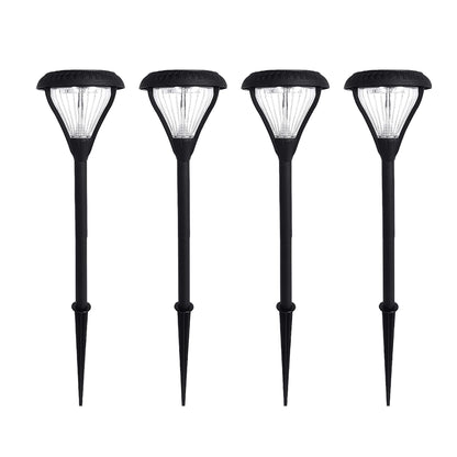 Gama Sonic Premier Outdoor Pathway Garden Landscape Light with 2 Color LEDs, Warm White and Bright White, Black, Heavy Duty Cast Aluminum, 50 Lumens, 4-Pack (239iP490080)