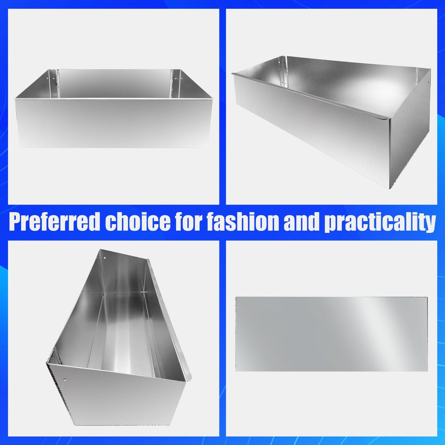 Srehloe Multi Use Storage Cabinet Holder Aluminum Fuel Tank Rack Practical Kettle Racks Length 34.5" Accommodate 3 5-Gallon Jugs Suitable for Garage Enclosed Racing Trailer Work Area Silver