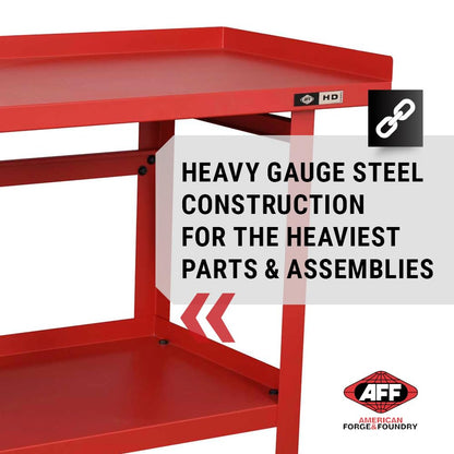 AFF Workbench - Heavy Duty Work Table with Storage Shelf - 1300 LB Capacity