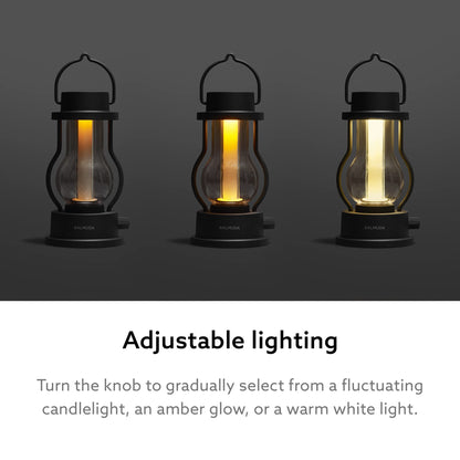 BALMUDA Combo Pack The Lantern Black & Gray | Rechargeable LED Lantern | 3 Light Modes: Candle, Amber, & Warm White | Battery Operated