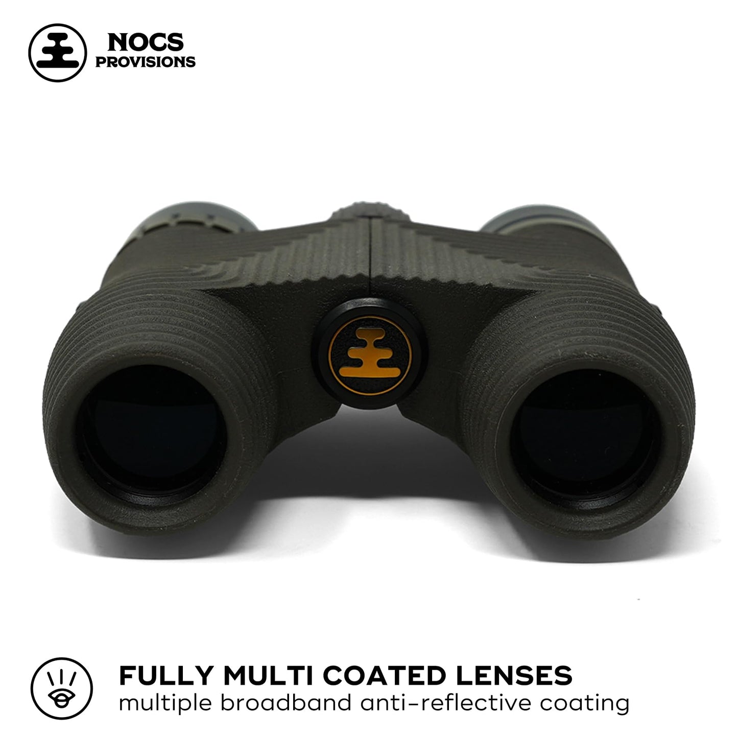 Nocs Provisions Standard Issue 8x25 Waterproof Binoculars, 8X Magnification, Bak4 Prism, Wide View Multi-Coated Lenses for Bird Watching, Hiking & Backpacking - Charcoal Black