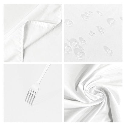 IVAPUPU 2PCS White Table Cloth for Rectangle Table - 60 x 102 Inch Tablecloths Rectangular Cloths Waterproof Washable Wrinkle Resistant for 6 FT Tables Wedding Cocktail Party