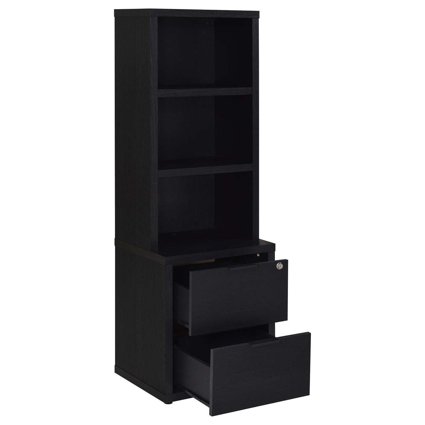 Coaster Home Furnishings Westpark 3-Piece Wall Unit Bookcase Set with USB Black 802703-S3