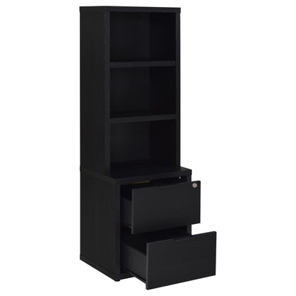 Coaster Home Furnishings Westpark 3-Piece Wall Unit Bookcase Set with USB Black 802703-S3