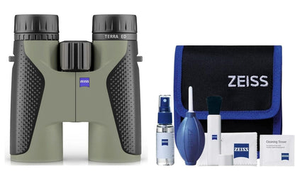 Zeiss 10x42 Terra ED Binoculars & Cleaning Kit Combo (Velvet Green)