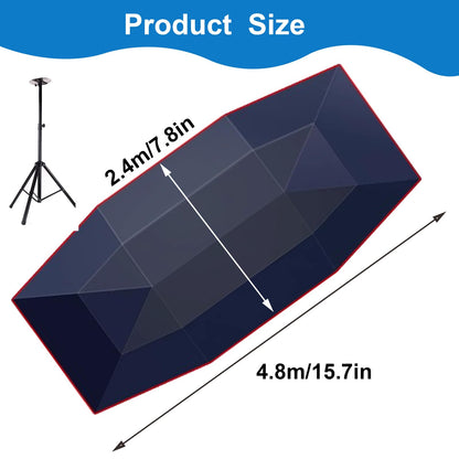 Semi Automatic Car Umbrella for Roof, Universal Car Tent with Bracket, 4.8M Portable Protection Carport, Folded Cars Sun Shade Movable Canopy for Sedan SUV