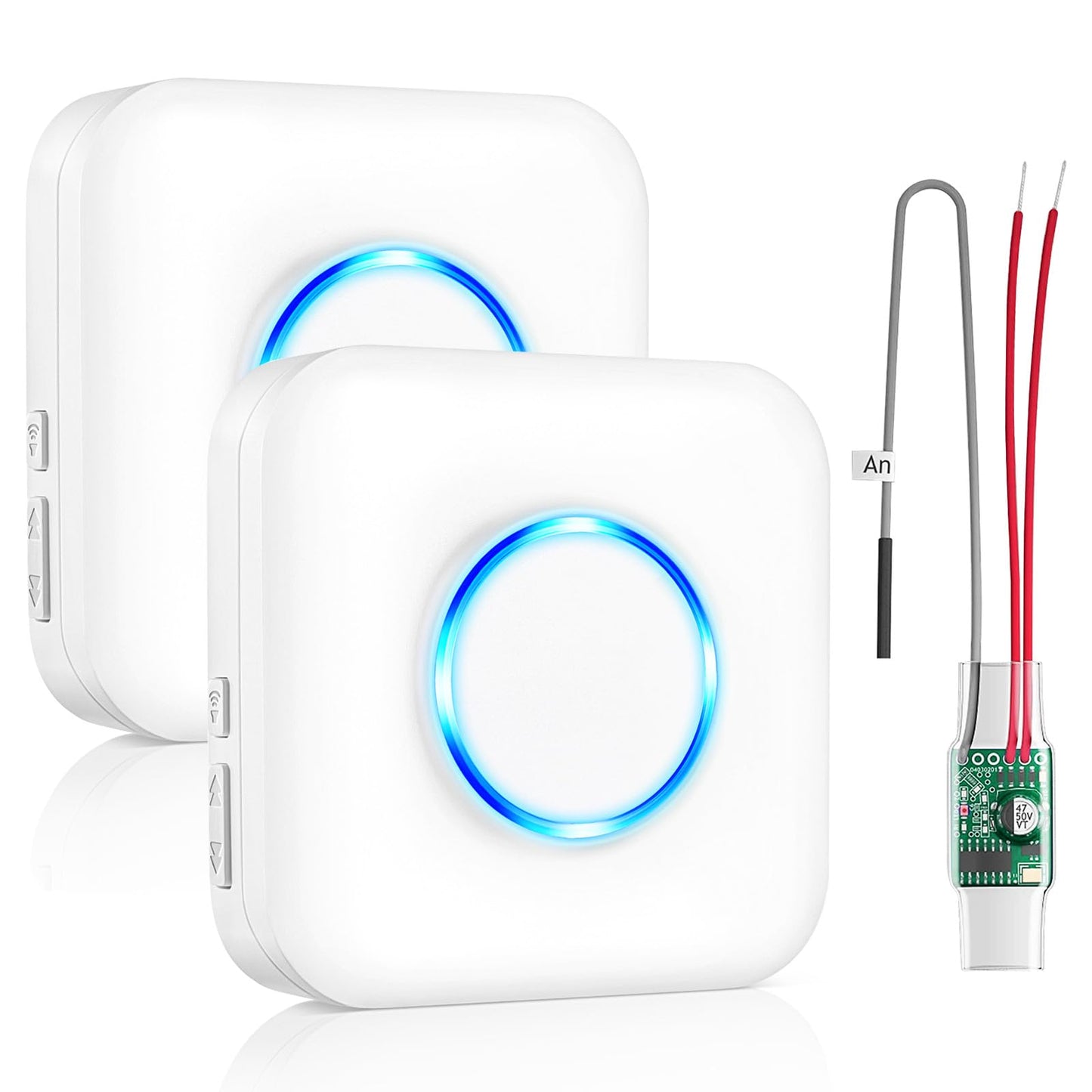Satisure Wireless Doorbell Extender with Receiver Connects to Existing Hardwired Doorbell into Wireless Door Bell with 656 FT Range, 58 Chimes and 5 Volume Levels Door Chime for Home/Garage/Basement