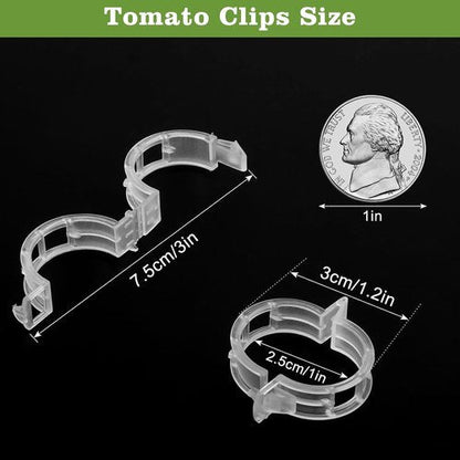 Feed Garden 120 Pcs Plant Clips - Reusable Supports for Climbing Plants, Tomatoes, Cucumbers & More