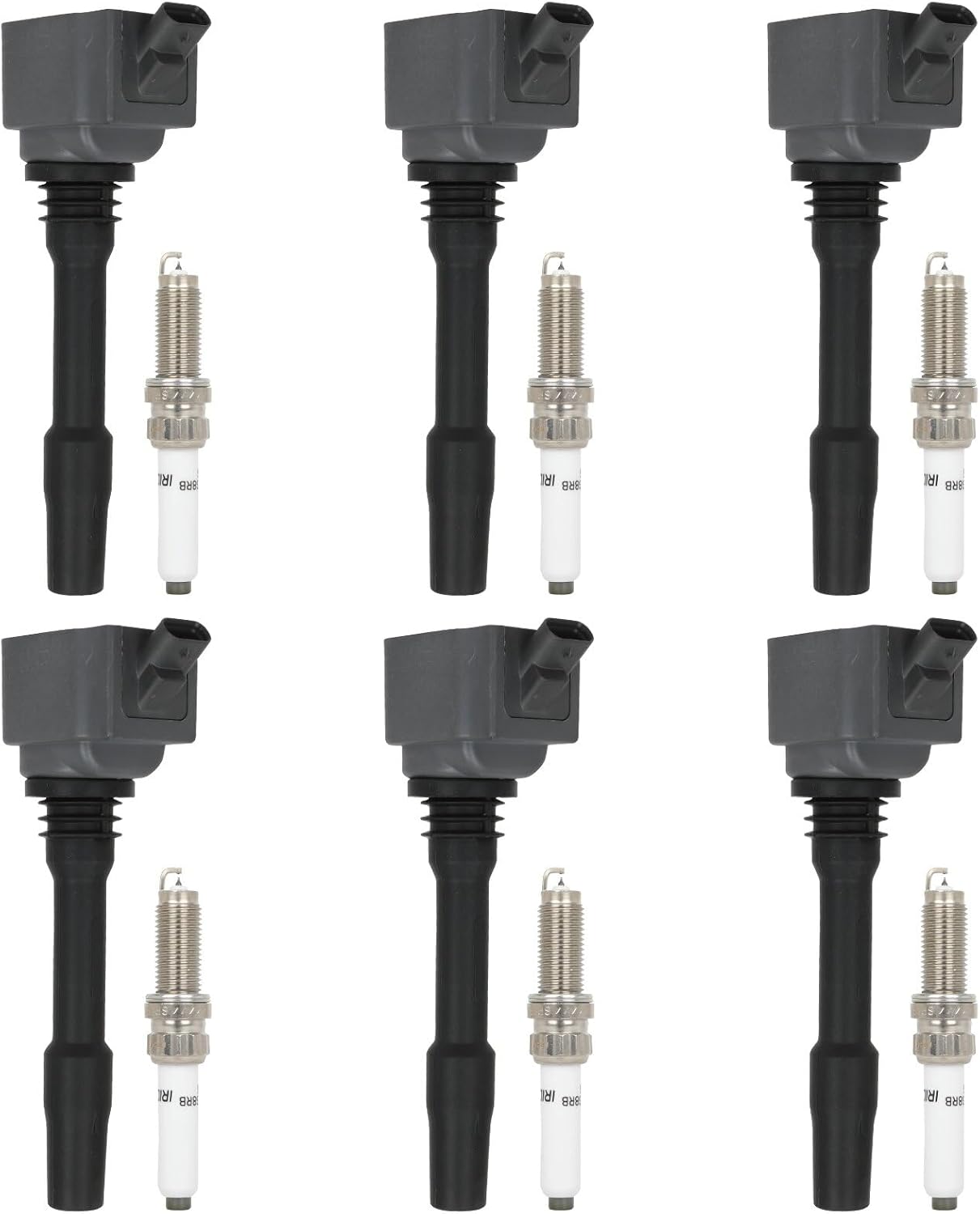 ECCPP 3 ignition coils with 3 iridium Spark Plugs,UF808,coils packs,for Smart Fortwo 2016-2017 0.9L‎224332428R,UF-808