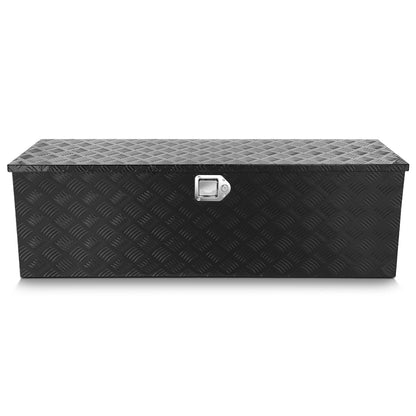 DNA MOTORING Truck Tool Box Lockable Storage Box, Truck Bed Tool Box Truck Bed Organizer Aluminum Truck Tool Boxes for Bed of Truck, w/Lock & Keys, 47"L X 15" W X 15" H Black, TBOX-T5-001-BK