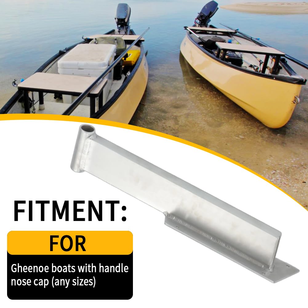 WIKIBB Trolling Motor Mount For Gheenoe Boat with Handle Nose Cap (For the right side)