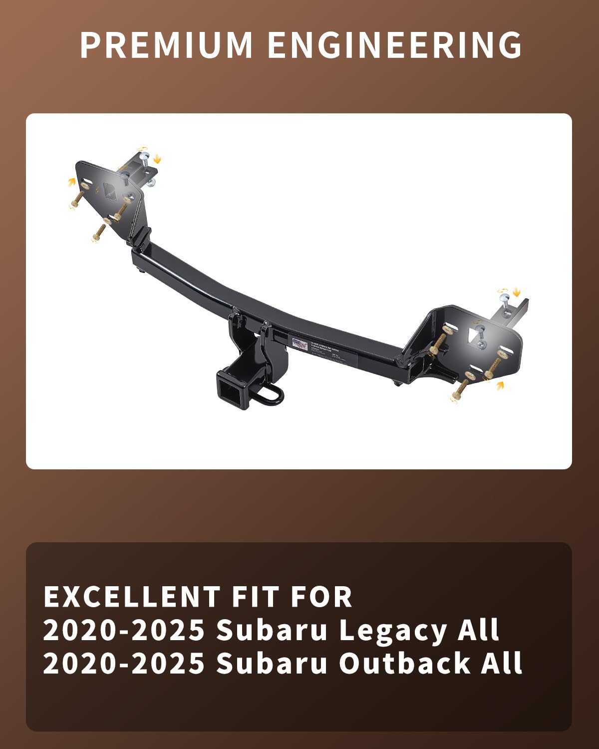 2” Receiver Trailer Hitch Compatible with Legacy & Outback 2020–2025 | Class 3 | 3,500 lbs Towing Capacity | Easy Bolt-On Install