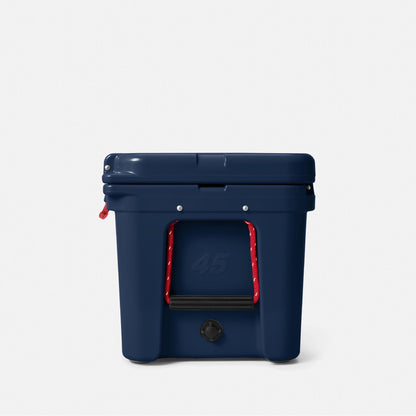 YETI Tundra 45 Cooler, Navy/Rescue Red