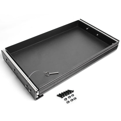 Heavy Duty Steel Sliding Battery Tray,Generator Slide Out Tray for RV, Universal RV Storage Rack for Tools and Outdoor Gear (14"x24"x2.7")