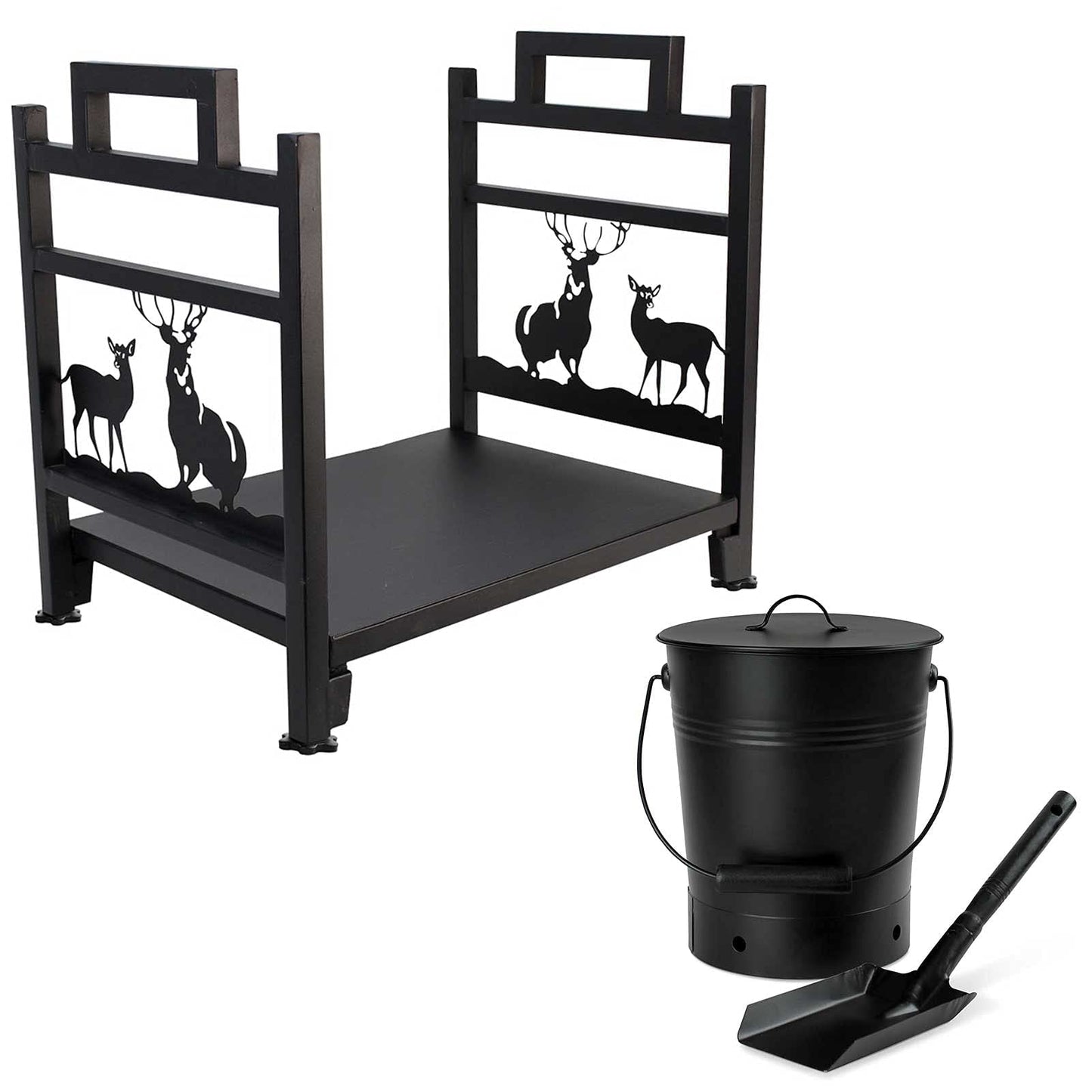 INNO STAGE Firewood Log Rack and Ash Bucket with Lid