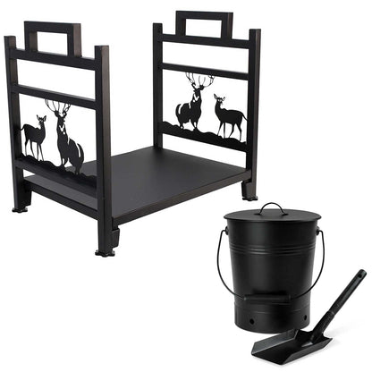 INNO STAGE Firewood Log Rack and Ash Bucket with Lid