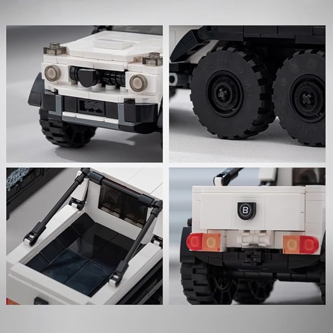 PB8811 1:32 G-630 Off-Road Vehicles Buliding Blocks Set 581 Pieces MOC Racing Car Kit with Display Container Clamping Blocks Car Gift for Adults