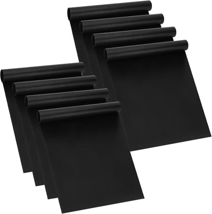 Skiennix 8-Pack Oven Liners - Heavy-Duty Non-Stick Mats for Electric, Gas & Toaster Ovens | 17 x 25 Inch, Black