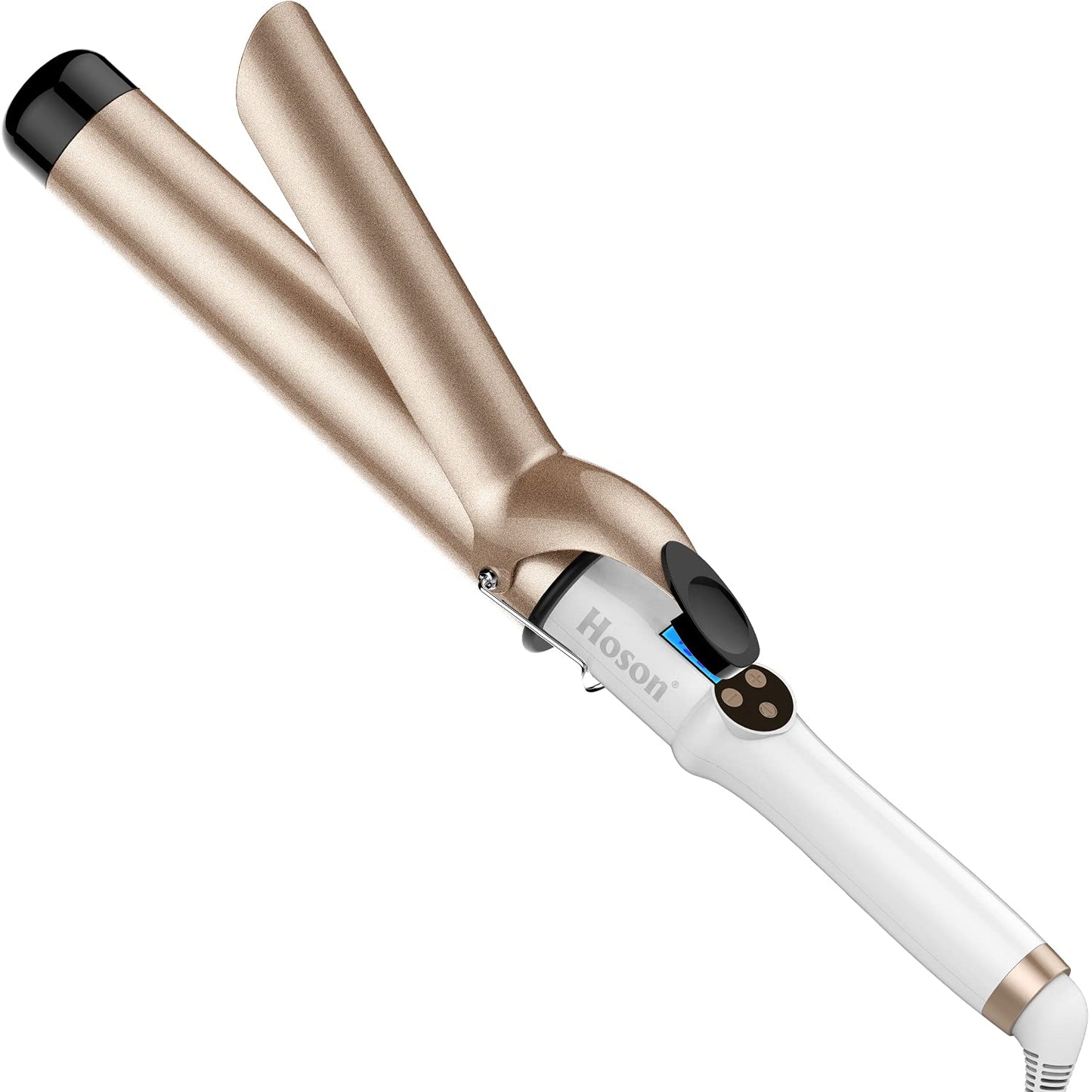 Hoson 1 Inch Curling Iron Professional Ceramic Tourmaline Coating Barrel Hair Curler, LCD Dispaly with 9 Heat Setting(225°F to 450°F for All Hair Types, Glove Include)