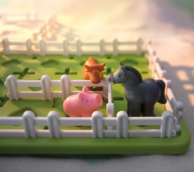 SmartGames Smart Farmer – Barnyard STEM Focused Cognitive Skill-Building Logic Puzzle Game with 60 Challenges for Ages 5+
