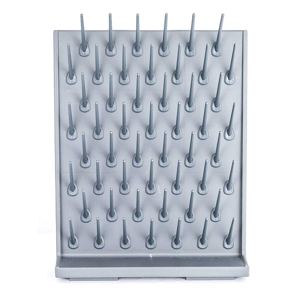 Heytaful Lab Drying Racks Pegboard Bench-top Wall-Mount Laboratory Glassware Cleaning Polyethylene Equipment (52 Grey)