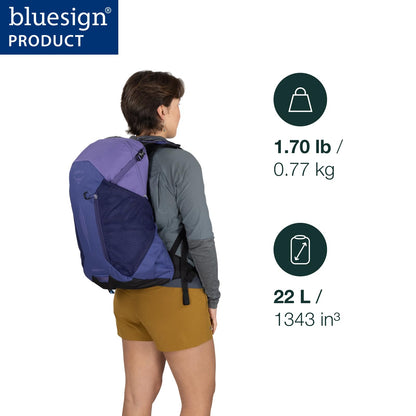 Osprey Hikelite LT 22L Hiking Backpack - Lightweight Travel Daypack with Rain Cover for Men and Women, Black