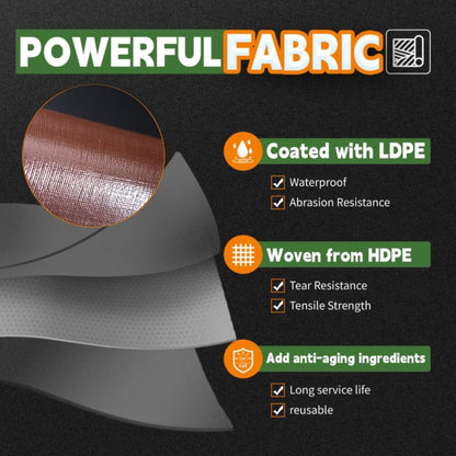 RAINDEWAY 20x30 Feet Super Heavy Duty Tarp 18 Mil, UV Resistant, Weatherproof, Multipurpose Waterproof Poly Tarp with Grommets and Reinforced Edges, Brown/Gray Tarps