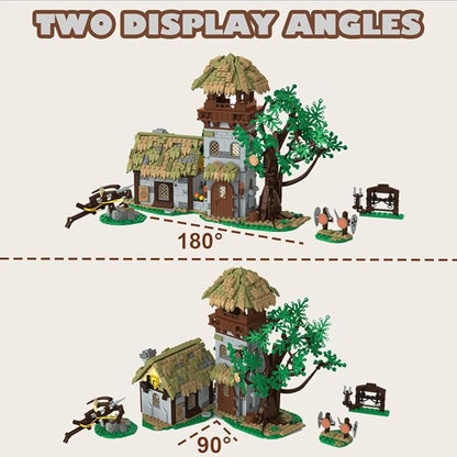 Medieval Greenwood Range Building Bricks SetMiddle Building Set House Building Block Toy Living Room DecorationsCollectible Display Set for Adults1109pcs