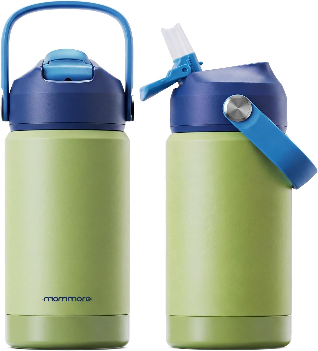 Mommore Kids Water Bottle - 12 oz Insulated Stainless Steel, Leakproof & BPA-Free, Green