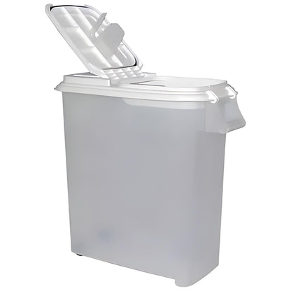 Buddeez 80-Quart Roll-Away Pet and Large Animal Food Dispenser with Scoop