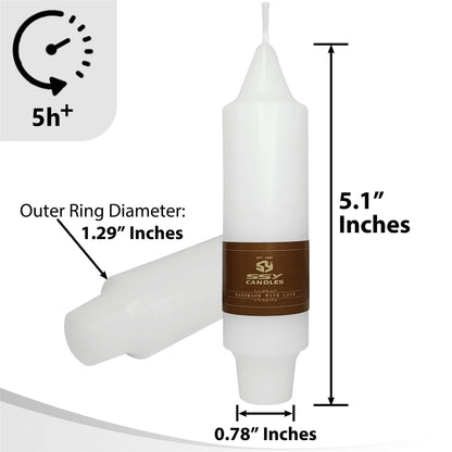Short Candlesticks White Taper Candles - 5 Inch Dripless Candle Sticks Small Unscented Dinner Candles for Mother’s Day Wedding Table Centerpieces Home Party Decoration,4 Pack