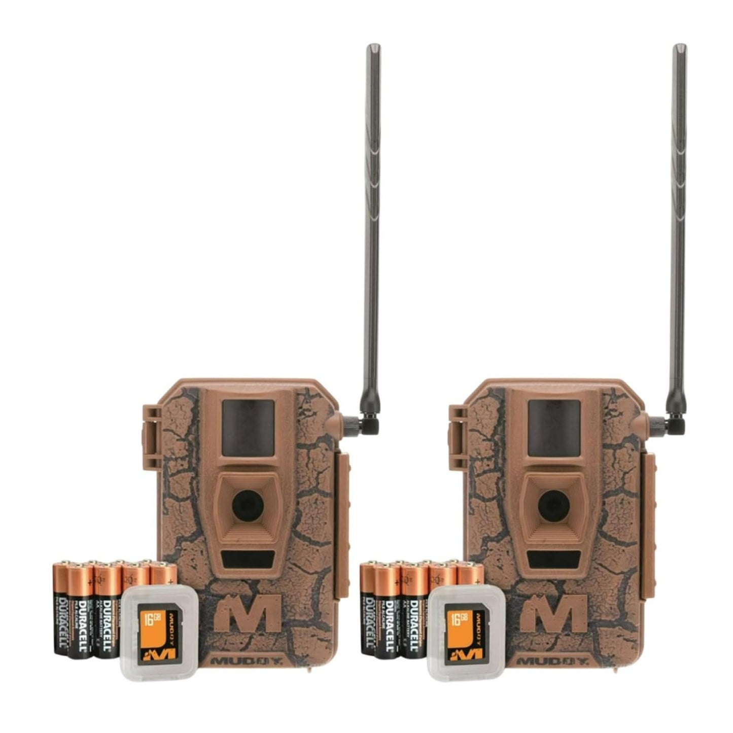 Muddy Mitigator 2.0 24MP Dual Carrier Cellular Wireless Trail Camera with 80-Feet Detection and Flash Range (Brown, 2-Pack)