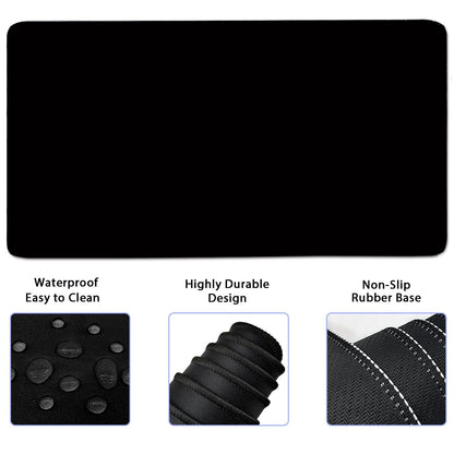 Large Mouse Pad and Keyboard Wrist Rest, Desk Pad for Keyboard and Mouse, 4-in-1 Large Gaming Mouse Pad with Wrist Support, Desk Mat for Home Office Study Game-Black