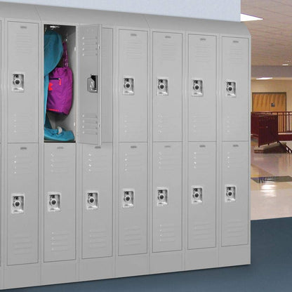 Salsbury Industries 62352GY-U Unassembled Standard Metal Locker with Double Tier,Grey