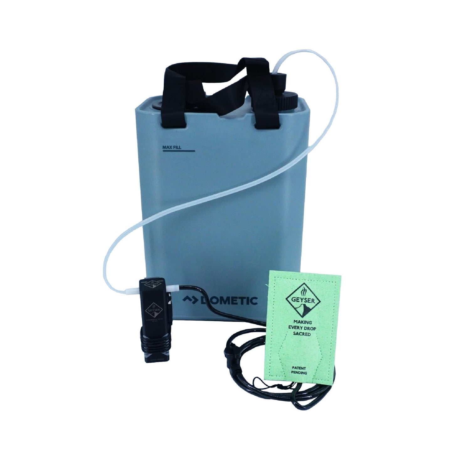 Geyser System Portable Camping Shower & Cleaning Kit for Camping, Backpacking, Overlanding, & Outdoor Recreation - Clean Kit Bundle - Orange
