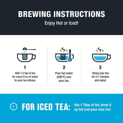 Tiesta Tea Blueberry Wild Child, Mother's Day Loose Leaf, Blueberry Hibiscus Herbal Tea, Premium Non-Caffeinated Fruit Blend, Make Hot or Iced & Brews Up to 25 Cups, 1.8 Ounce Resealable Pouch