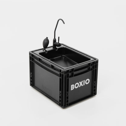 BOXIO - Wash: Portable Sink & Handwashing Station for Camping & RV Life, Ideal camping gear for outdoor kitchens & hygiene onthego, Portable Washer for Garden, Boat, Hunting, Worksite & Outdoor Events