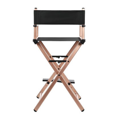 GDGYOFN 30'' Aluminum Tall Directors Chair, Portable Makeup Chair for Makeup Artist, Makeup Chair Teachers Chair Only 10.15LB, Rose Gold