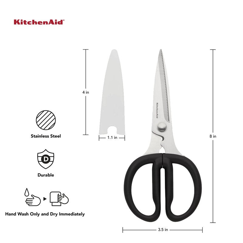 KitchenAid KQ351OHOBA Universal Stainless Steel Shears, Utility, Black