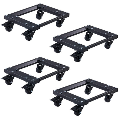 GVGBUK Heavy Car Dolly Set of 4, Heavy Duty Wheel with Brake, Total Weight 6000 LBS, Double ramp Design for Moving Cars, Trucks, Trailers, Motorcycles, and Boats