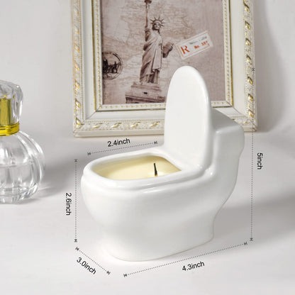 Toilet Shaped Scented Candles,Funny Gag Gift for Women & Men,Lemon Fragrance Aromatherapy Candle is 6 Ounces, Burns for Over 42 Hours,Unique Candles for White Elephant Party,Birthday Prank