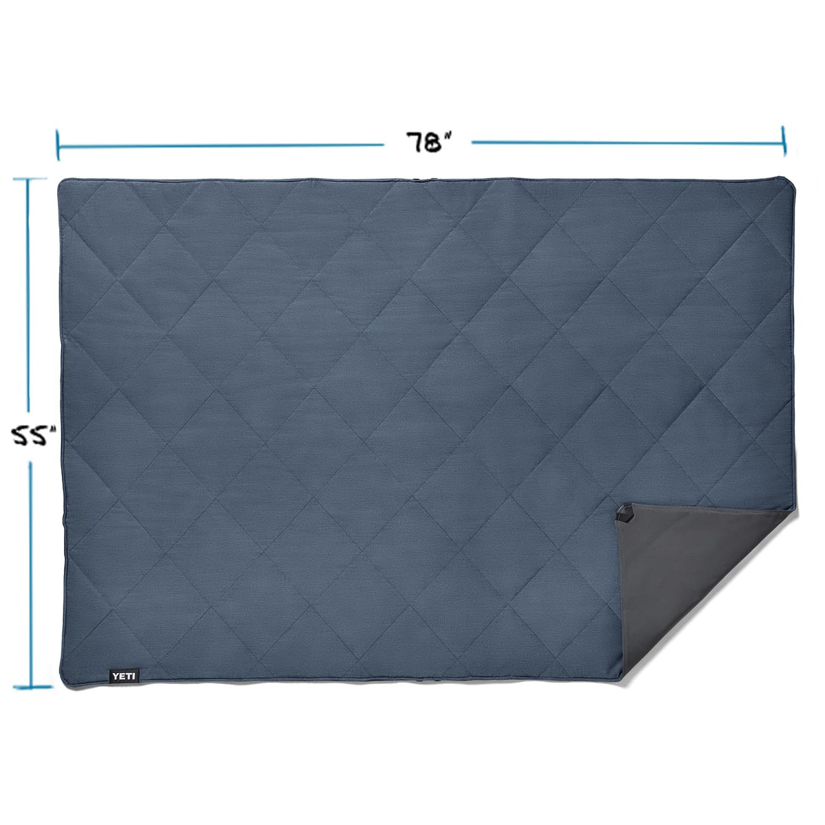 YETI Lowlands Blanket, Multi-Use Blanket with Travel Bag, Navy